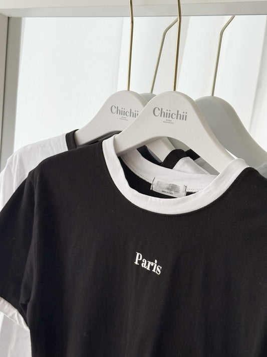 Paris簡約字母Tee
