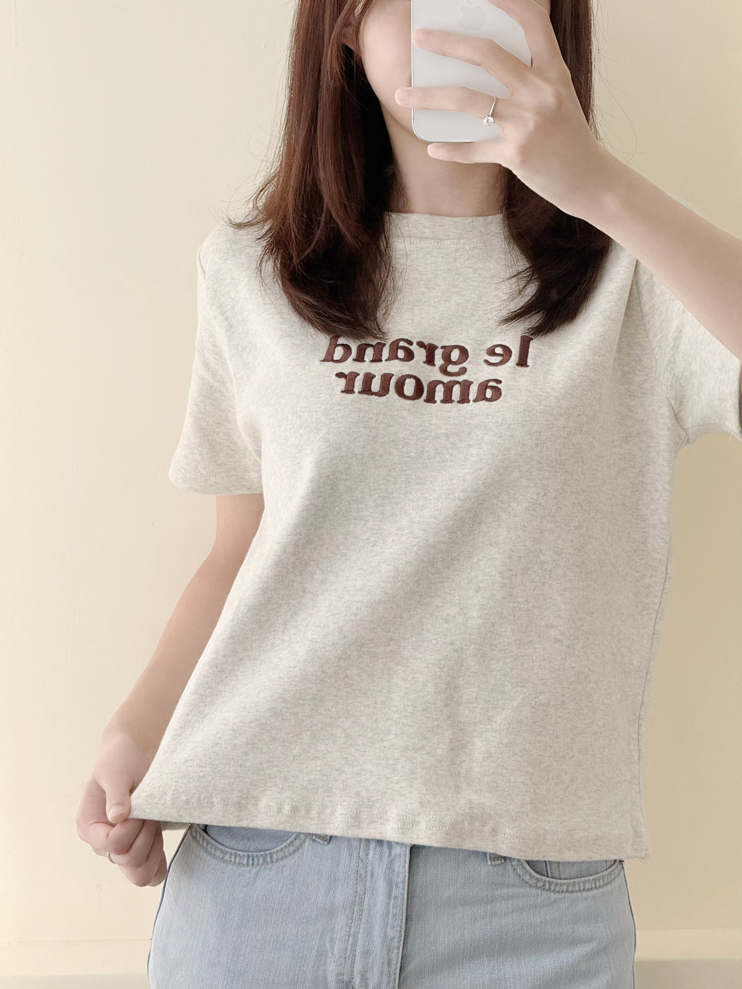 Le grand amour刺繡tee