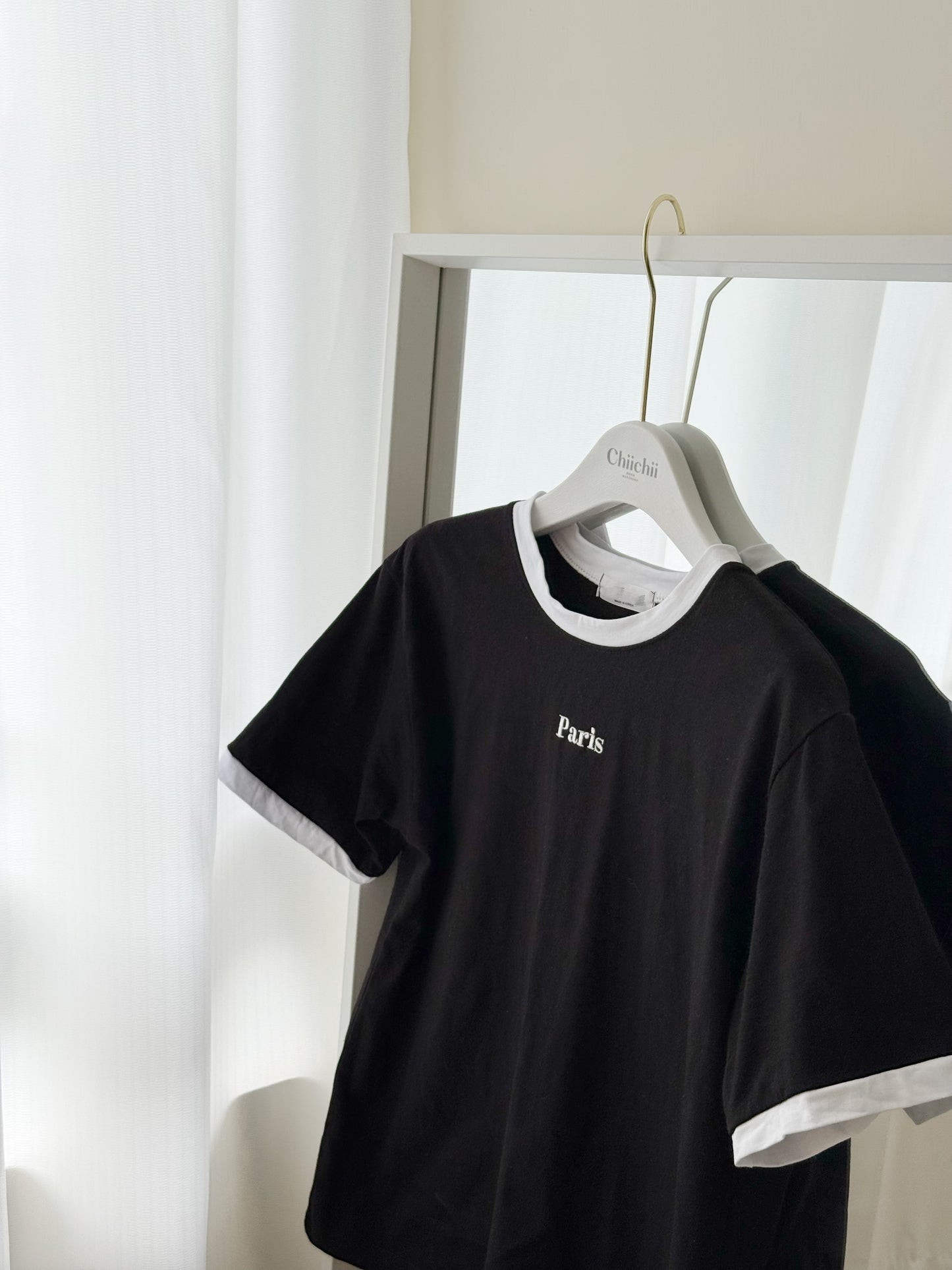 Paris簡約字母Tee