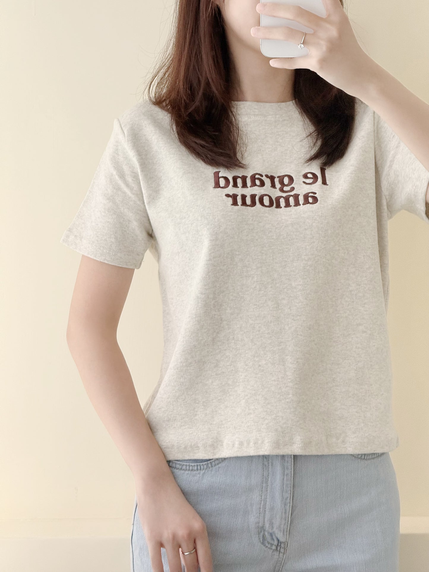 Le grand amour刺繡tee