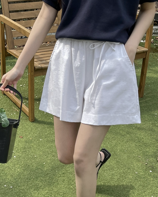 靚亞麻短褲