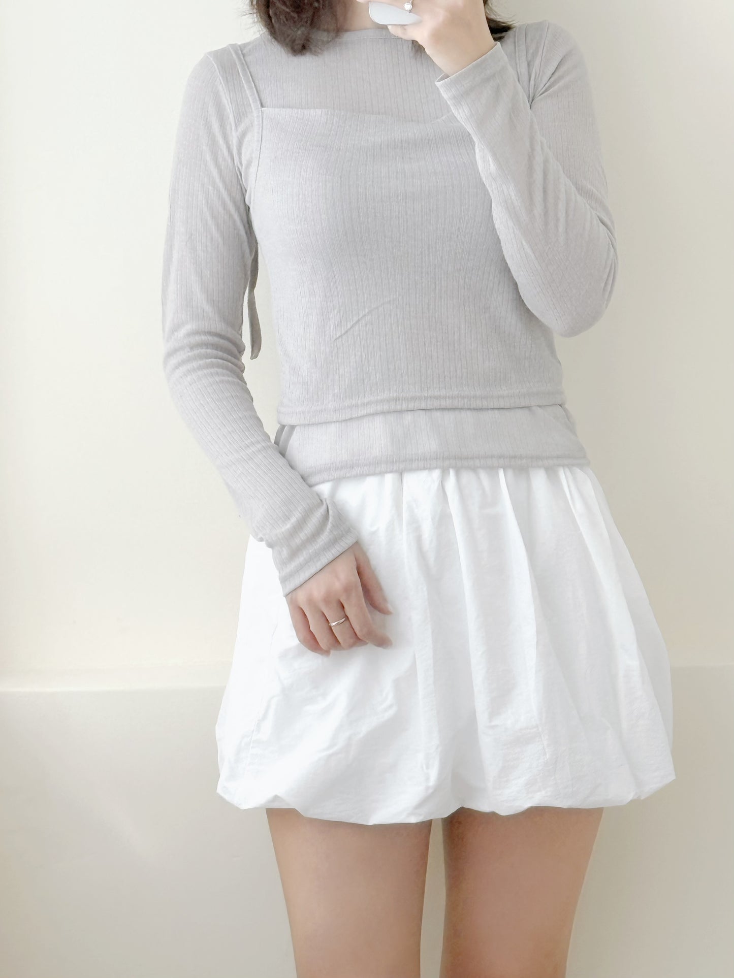 直紋上衣連背心set