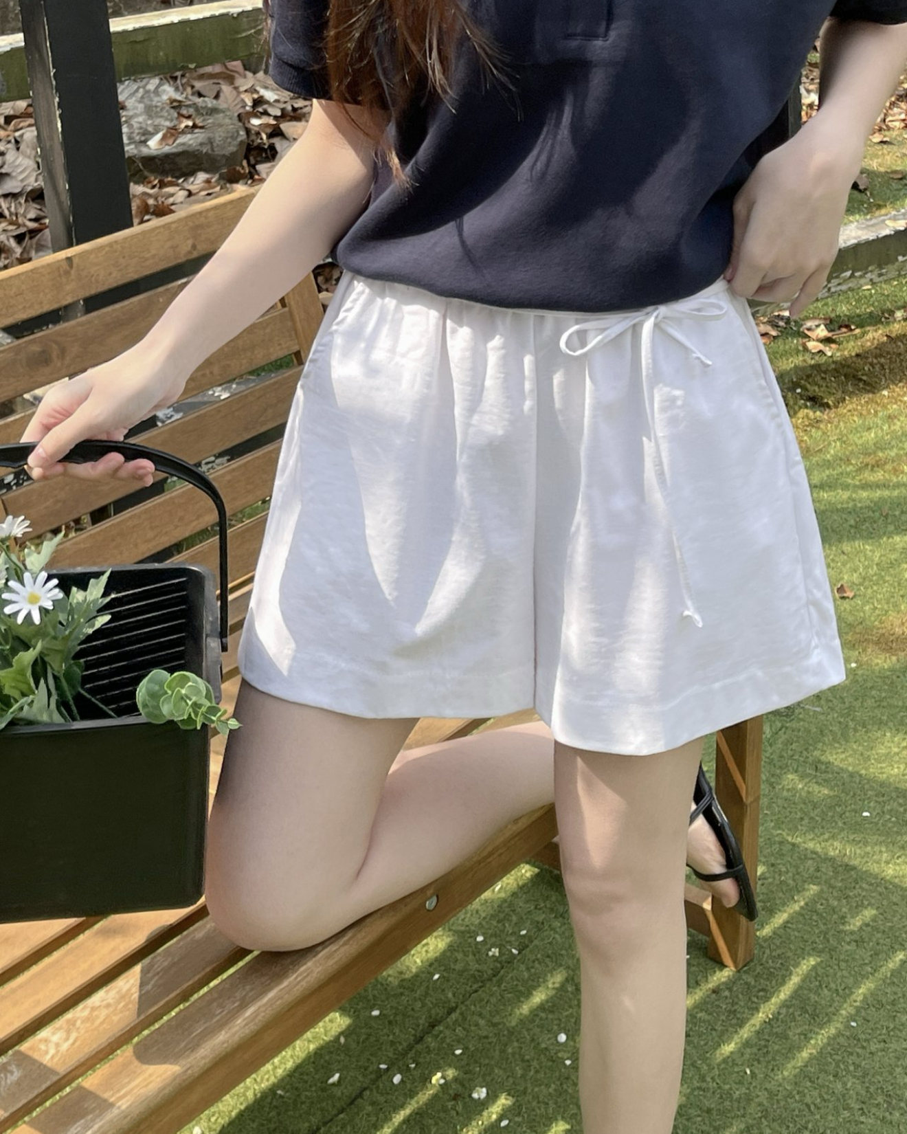 靚亞麻短褲